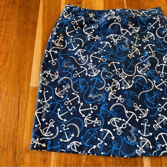 Banana Republic skirt with anchors boating theme blue size 4 - Picture 5 of 9